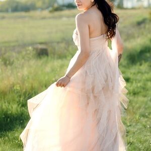 Elegant Cream Strapless Dress